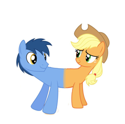 Size: 818x808 | Tagged: safe, artist:theunknowenone1, applejack, blues, noteworthy, earth pony, pony, conjoined, multiple heads, pushmi-pullyu, simple background, two heads, white background