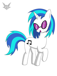 Size: 3000x4000 | Tagged: safe, artist:white mist, dj pon-3, vinyl scratch, pony, unicorn, raised hoof, solo