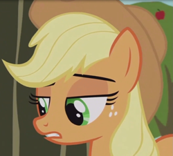 Size: 961x869 | Tagged: safe, screencap, applejack, earth pony, pony, honest apple, cropped, solo