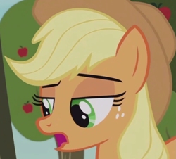 Size: 939x850 | Tagged: safe, screencap, applejack, earth pony, pony, honest apple, cropped, solo