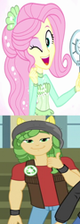 Size: 466x1292 | Tagged: safe, edit, screencap, flash sentry, fluttershy, sandalwood, better together, equestria girls, friendship games, so much more to me, female, male, offscreen character, right there in front of me, sandalshy, shipping, shipping domino, straight