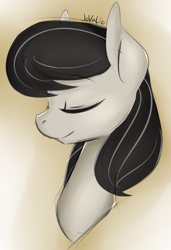 Size: 712x1043 | Tagged: safe, artist:jovalic, octavia melody, earth pony, pony, female, gradient background, mare, solo