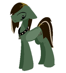 Size: 286x314 | Tagged: safe, artist:inlucidreverie, oc, oc only, oc:murky, pegasus, pony, fallout equestria, fallout equestria: murky number seven, collar, goth, simple background, solo, transparent background