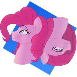 Size: 1024x1024 | Tagged: safe, artist:aidraws, pinkie pie, earth pony, pony, bust, duality, pinkamena diane pie, portrait