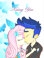 Size: 470x626 | Tagged: safe, artist:ilovegreendeathsalot, edit, flash sentry, fluttershy, equestria girls, female, flutterflash, kissing, male, shipping, straight