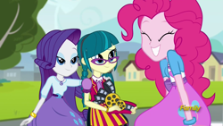 Size: 1920x1080 | Tagged: safe, screencap, juniper montage, pinkie pie, rarity, equestria girls, mirror magic, spoiler:eqg specials, discovery family logo