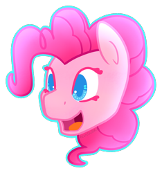 Size: 1182x1263 | Tagged: safe, artist:azure-quill, pinkie pie, earth pony, pony, bust, happy, portrait, simple background, solo, transparent background