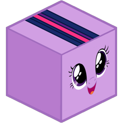 Size: 600x600 | Tagged: safe, artist:vitalspark, derpibooru import, twilight sparkle, cube, solo