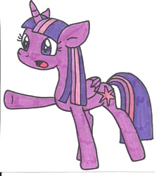 Size: 607x672 | Tagged: safe, artist:cmara, derpibooru import, twilight sparkle, twilight sparkle (alicorn), alicorn, pony, female, mare, solo, traditional art