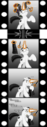 Size: 1280x3460 | Tagged: safe, artist:jamescorck, oc, oc only, oc:movie slate, ask, scissors, solo, tumblr