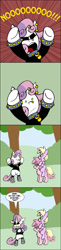 Size: 475x1960 | Tagged: safe, artist:pembroke, dinky hooves, ruby pinch, sweetie belle, ask meanie belle, comic, meanie belle, tumblr