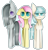 Size: 1024x1065 | Tagged: safe, artist:chibuuuowo, coco pommel, fluttershy, marble pie, pegasus, pony, missing accessory, outline, simple background, the council of shy ponies, transparent background