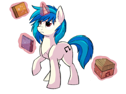 Size: 1024x768 | Tagged: safe, artist:itstaylor-made, dj pon-3, vinyl scratch, pony, unicorn, cd, colored sketch, magic, solo, wrong eye color