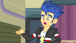 Size: 1280x720 | Tagged: safe, screencap, flash sentry, a banner day, equestria girls, friendship games, clothes, jacket, male, solo