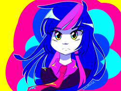 Size: 960x720 | Tagged: safe, artist:silbersternenlicht, derpibooru import, twilight sparkle, human, humanized, necktie, solo