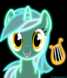 Size: 3138x3661 | Tagged: safe, artist:zantyarz, lyra heartstrings, pony, unicorn, female, horn, mare, neon, solo