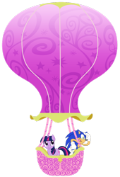 Size: 600x880 | Tagged: safe, artist:snicketbar, derpibooru import, twilight sparkle, crossover, exploitable meme, hot air balloon, meme, simple background, sonic the hedgehog (series), transparent background, twinkling balloon, vector