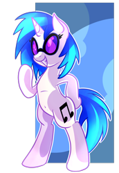 Size: 1570x2285 | Tagged: safe, artist:thebrokencog, artist:xwhitedreamsx, dj pon-3, vinyl scratch, pony, unicorn, collaboration, belly button, bipedal, female, simple background, solo, transparent background, vinyl's glasses