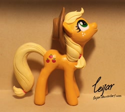 Size: 1412x1273 | Tagged: safe, artist:leijar, applejack, earth pony, pony, craft, looking up, sculpture, solo, traditional art