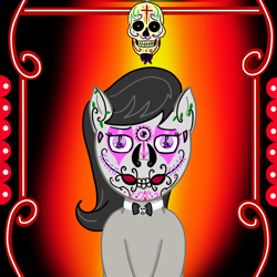 Size: 1000x1000 | Tagged: safe, artist:lazerblues, octavia melody, earth pony, pony, bust, dia de los muertos, portrait, solo