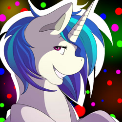 Size: 1000x1000 | Tagged: artist needed, safe, dj pon-3, vinyl scratch, pony, unicorn, female, horn, looking at you, mare, white coat