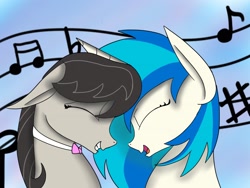 Size: 2048x1536 | Tagged: safe, artist:xxwildheart21xx, dj pon-3, octavia melody, vinyl scratch, earth pony, pony, cute, duo, eyes closed, tavibetes, vinylbetes