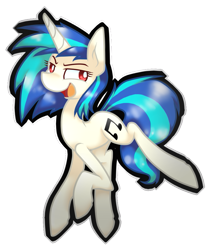 Size: 871x1027 | Tagged: safe, artist:mcwolfity, dj pon-3, vinyl scratch, pony, unicorn, open mouth, simple background, solo, transparent background