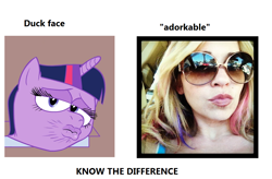 Size: 1074x705 | Tagged: safe, artist:hotdiggedydemon, human, .mov, dress.mov, duckface, irl, meta, photo, pony.mov, tara strong, twitter