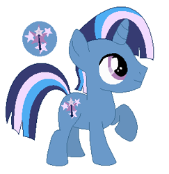 Size: 302x311 | Tagged: safe, artist:unoriginai, colt, cute, cutie mark, magical lesbian spawn, offspring, parent:trixie, parent:twilight sparkle, parents:twixie, simple background, white background