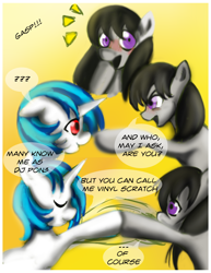 Size: 1200x1553 | Tagged: safe, artist:gunslingerpen, dj pon-3, octavia melody, vinyl scratch, earth pony, pony, comic:allegrezza