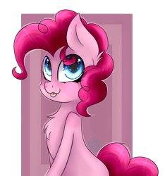 Size: 4069x4339 | Tagged: safe, artist:bladedeehunter, artist:creespyblue, pinkie pie, earth pony, pony, collaboration, abstract background, absurd resolution, female, simple background, solo, tongue out, transparent background