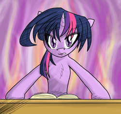 Size: 924x871 | Tagged: safe, artist:thattagen, derpibooru import, twilight sparkle, chest fluff, solo