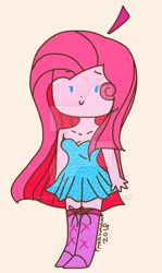 Size: 400x671 | Tagged: safe, artist:pinkievonvamp, pinkie pie, vampire, equestria girls, clothes, cute, cuteamena, dress, pinkamena diane pie, solo, watermark