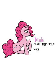 Size: 5400x7200 | Tagged: safe, artist:foxsystem12, pinkie pie, earth pony, pony, absurd resolution, bronybait, cute, diapinkes, heart, heart eyes, hearts and hooves day, holiday, love, pink, pun, simple background, solo, text, transparent background, valentine's day, wingding eyes