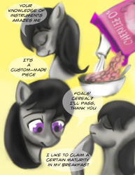 Size: 1200x1553 | Tagged: safe, artist:gunslingerpen, octavia melody, earth pony, pony, comic:allegrezza, cereal, comic