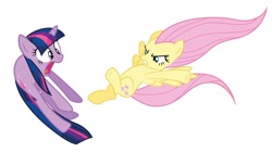 Size: 1024x623 | Tagged: safe, derpibooru import, fluttershy, twilight sparkle, pegasus, pony, dynamic entry, kicking