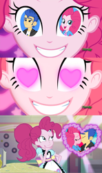 Size: 1280x2160 | Tagged: safe, artist:3d4d, flash sentry, pinkie pie, coinky-dink world, eqg summertime shorts, equestria girls, female, kissing, male, meme, pinkie's eyes, pinkiesentry, shipping, straight