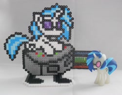 Size: 1694x1322 | Tagged: safe, artist:corneliusedmond, dj pon-3, vinyl scratch, pony, unicorn, bead, custom, megapony, perler, pixel art, sprite, turntable, wub