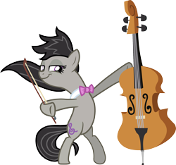 Size: 1958x1834 | Tagged: safe, artist:davidsfire, octavia melody, earth pony, pony, slice of life (episode), bipedal, cello, musical instrument, simple background, solo, transparent background, vector, windswept mane