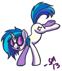 Size: 467x534 | Tagged: safe, artist:serenamidori, dj pon-3, vinyl scratch, pony, unicorn, female, horn, mare, solo