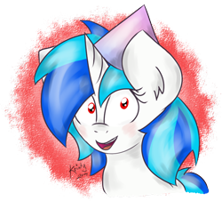 Size: 694x627 | Tagged: safe, artist:kristysk, dj pon-3, vinyl scratch, pony, unicorn, female, horn, mare, solo