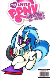 Size: 348x533 | Tagged: safe, artist:retrostarling, dj pon-3, vinyl scratch, pony, unicorn, female, glasses, mare, simple background, solo, two toned mane, white background, white coat