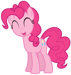 Size: 6095x6402 | Tagged: safe, artist:estories, pinkie pie, earth pony, pony, absurd resolution, cute, diapinkes, eyes closed, happy, simple background, solo, transparent background, vector