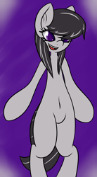 Size: 1889x3422 | Tagged: safe, artist:color-spark, octavia melody, earth pony, pony, belly button, bipedal, solo