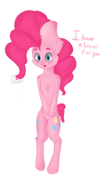 Size: 1014x1680 | Tagged: safe, artist:generallegion, pinkie pie, earth pony, pony, blushing, letter, solo