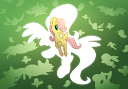 Size: 5000x3500 | Tagged: safe, artist:fluffyxai, fluttershy, pegasus, pony, abstract background, animal, female, filly, filly fluttershy, solo, vector, younger