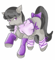 Size: 500x551 | Tagged: safe, artist:3mo-art, octavia melody, earth pony, pony, backwards cutie mark, clothes, solo, tail bow