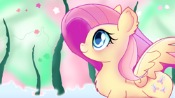 Size: 4080x2290 | Tagged: safe, artist:remcmaximus, fluttershy, pegasus, pony, female, mare, smiling, solo