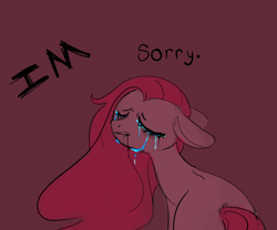 Size: 800x664 | Tagged: safe, artist:cheerishyourlife, pinkie pie, earth pony, pony, crying, pinkamena diane pie, sad, simple background, sorry