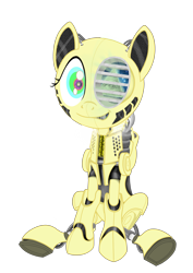 Size: 3289x4640 | Tagged: safe, artist:hoofwaffe, fluttershy, pegasus, pony, robot, robot pony, eye of providence, flutterbot, illuminati confirmed, simple background, solo, transparent background